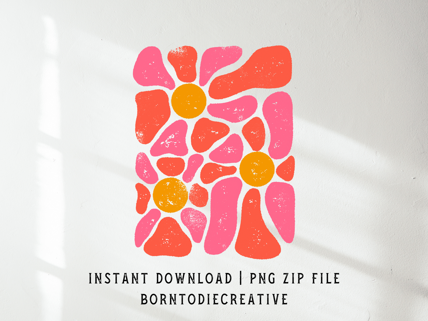 Floral Retro Groovy Hipster Disco Print Sublimation Graphic Design | Instant Download | Png Zip File | Clipart Circuit Print Transfer Cut File