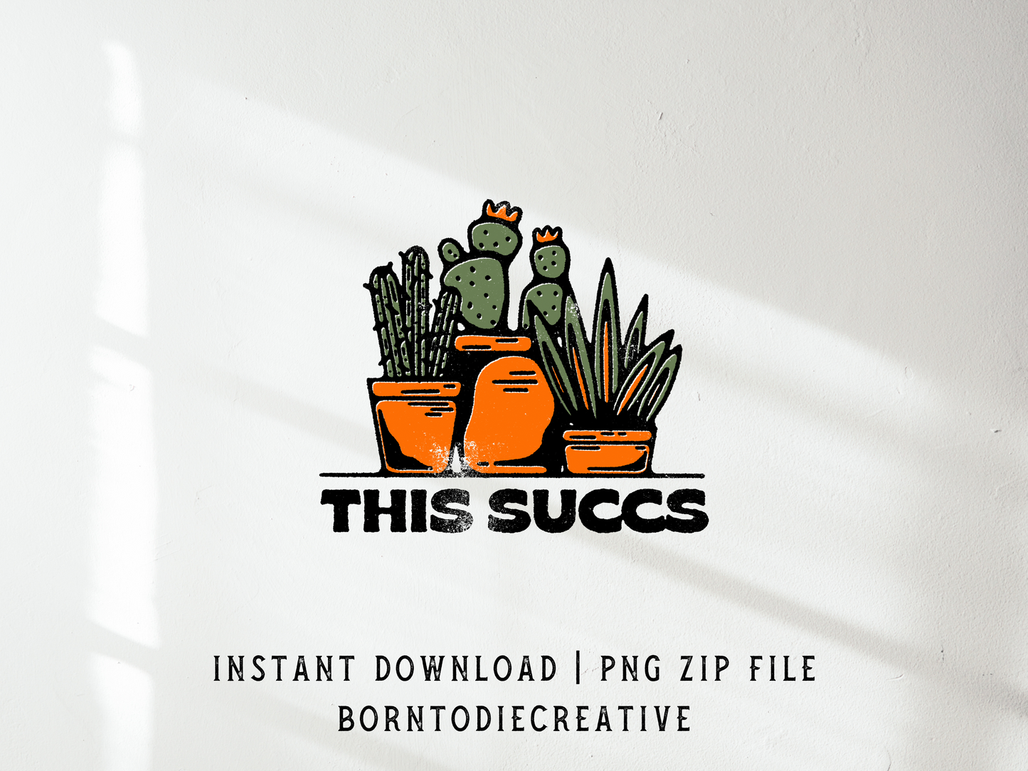 This Sucks Succulent Plant Lover Retro Groovy Sublimation Graphic Design | Instant Download | Png Zip File | Clipart Circuit Print Transfer Cut File