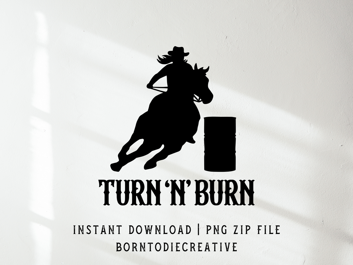 Turn ‘N’ Burn Retro Western Cowgirl Desert Country Sublimation Graphic Design | Instant Download | Png Zip File | Clipart Circuit Print Transfer Cut File