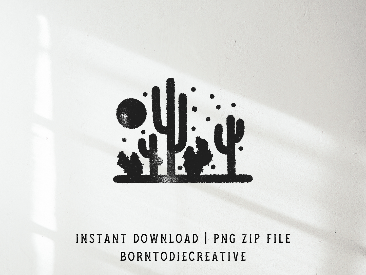 Western Desert Cactus Landscape Retro Groovy Sublimation Graphic Design | Instant Download | Png Zip File | Clipart Circuit Print Transfer Cut File