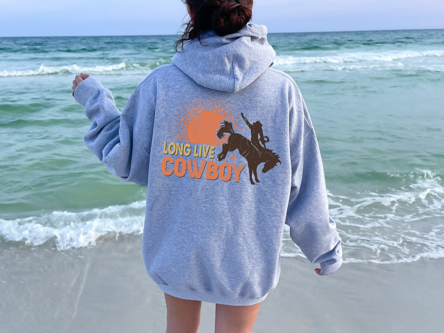 Long Live Cowboy Retro Western Desert Bucking Horse Sunset Sublimation Graphic Design | Instant Download | Png Zip File | Clipart Circuit Print Transfer Cut File