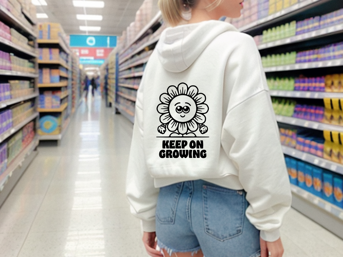 Keep On Growing Flower Cartoon Mascot Retro Groovy Sublimation Graphic Design | Instant Download | Png Zip File | Clipart Circuit Print Transfer Cut File