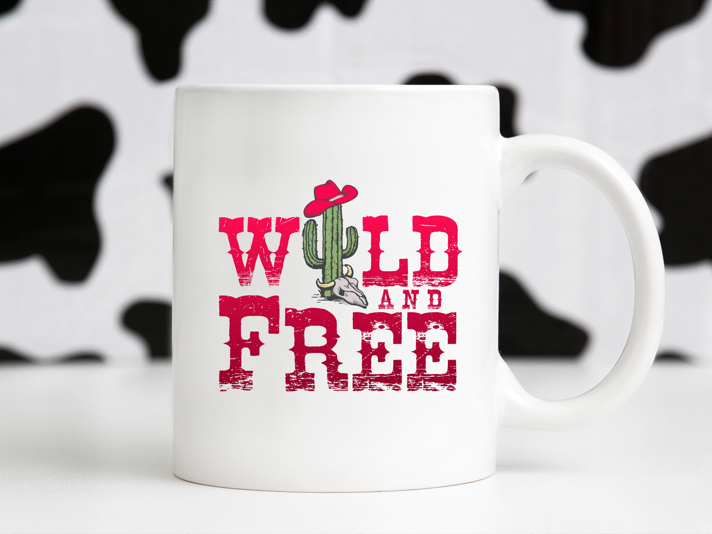 Wild And Free Retro Western Desert Cactus Skull Cowboy Hat Sublimation Graphic Design | Instant Download | Png Zip File | Clipart Circuit Print Transfer Cut File