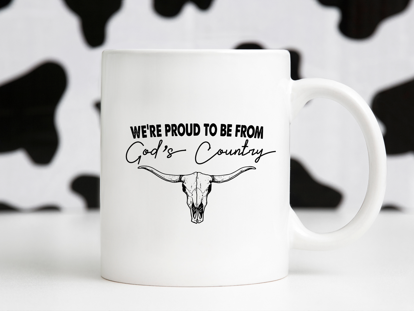 We’re Proud To Be From Gods Country Western Cowboy Skull Sublimation Graphic Design | Instant Download | Png Zip File | Clipart Circuit Print Transfer Cut File