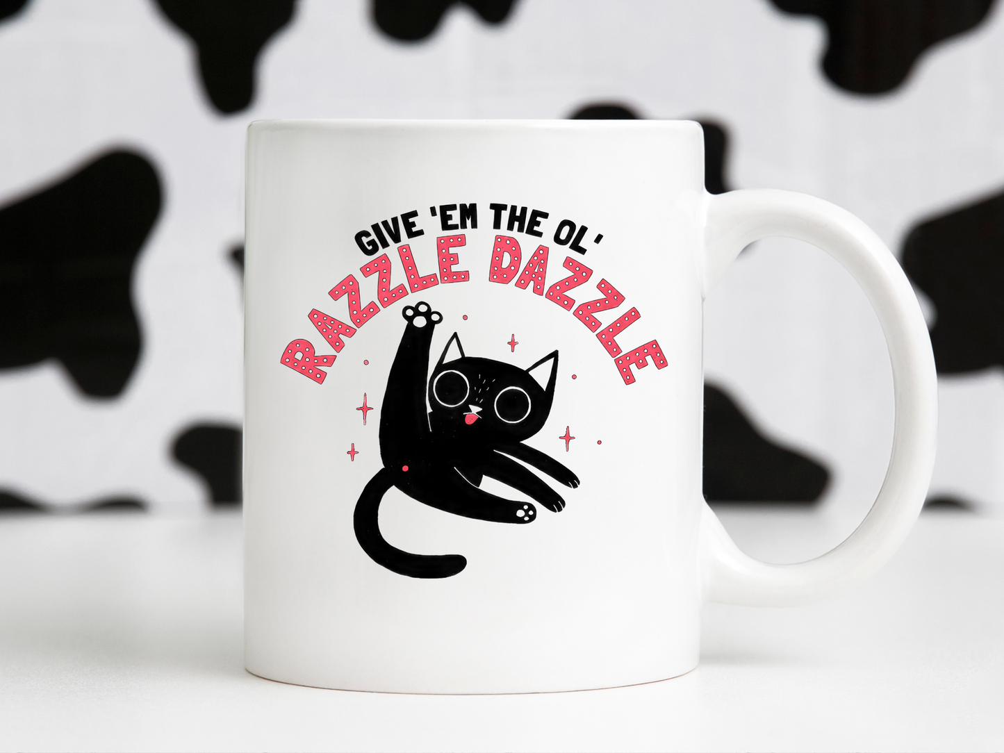 Give ‘Em The Ol’ Razzle Dazzle Funny Black Cat Lover Sublimation Silhouette Graphic Design | Instant Download | Png Zip File | Clipart Circuit Print Transfer Cut File