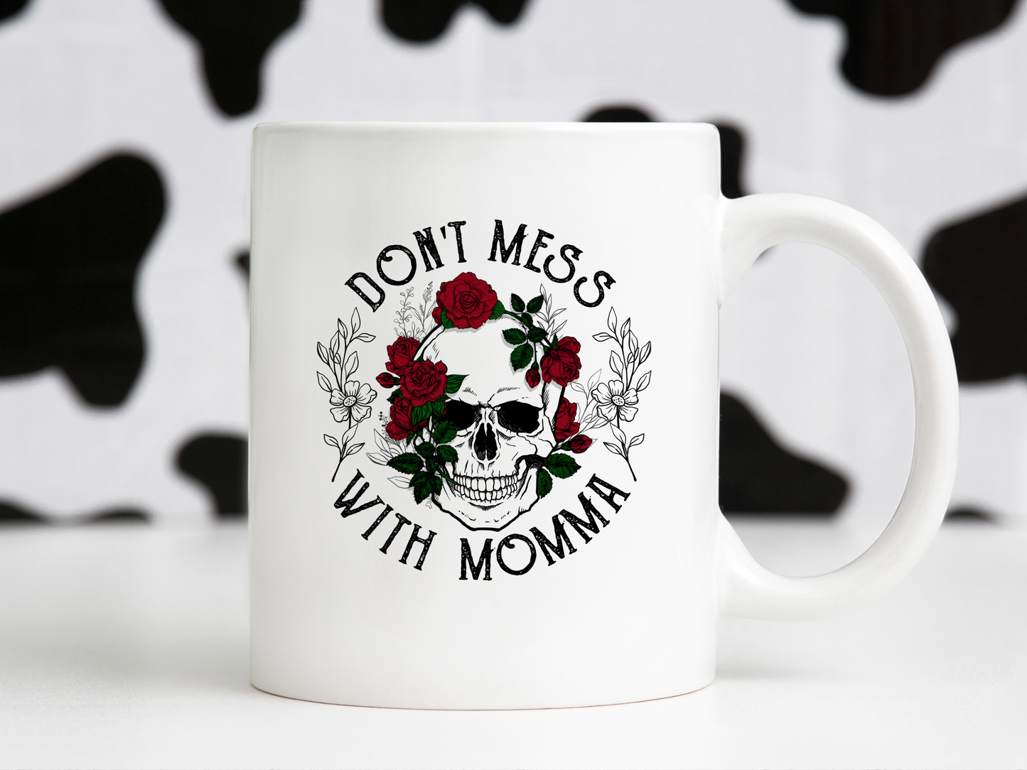 Don’t Mess With Mama Retro Vintage Floral Skull Sublimation Silhouette Graphic Design | Instant Download | Png Zip File | Clipart Circuit Print Transfer Cut File