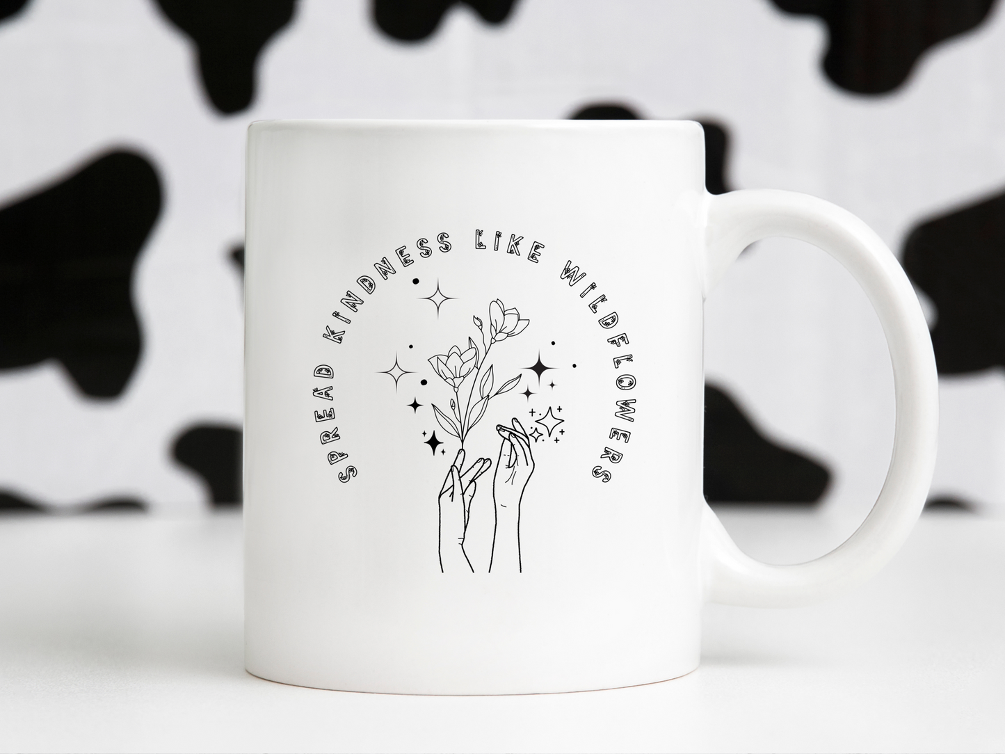 Spread Kindness Like Wildflowers Boho Hands Floral Sublimation Silhouette Graphic Design | Instant Download | Png Zip File | Clipart Circuit Print Transfer Cut File