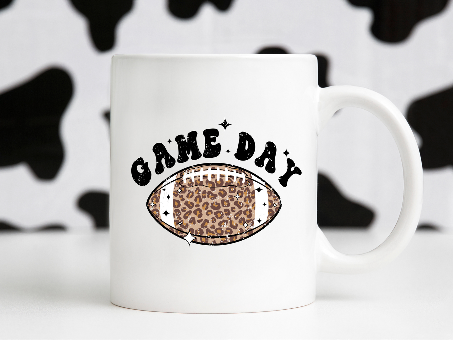 Game Day Retro Vintage Cheetah Print Football Sublimation Silhouette Graphic Design | Instant Download | Png Zip File | Clipart Circuit Print Transfer Cut File