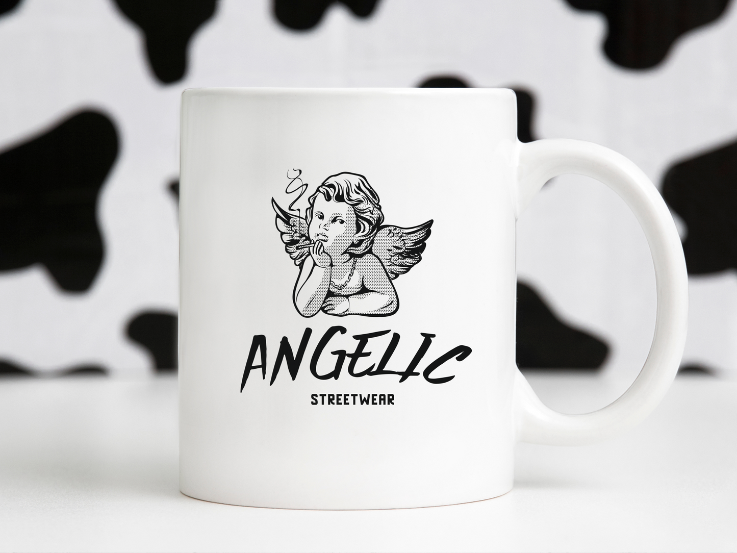 Angelic Streetwear Retro Vintage Baby Angle Smoking Sublimation Silhouette Graphic Design | Instant Download | Png Zip File | Clipart Circuit Print Transfer Cut File