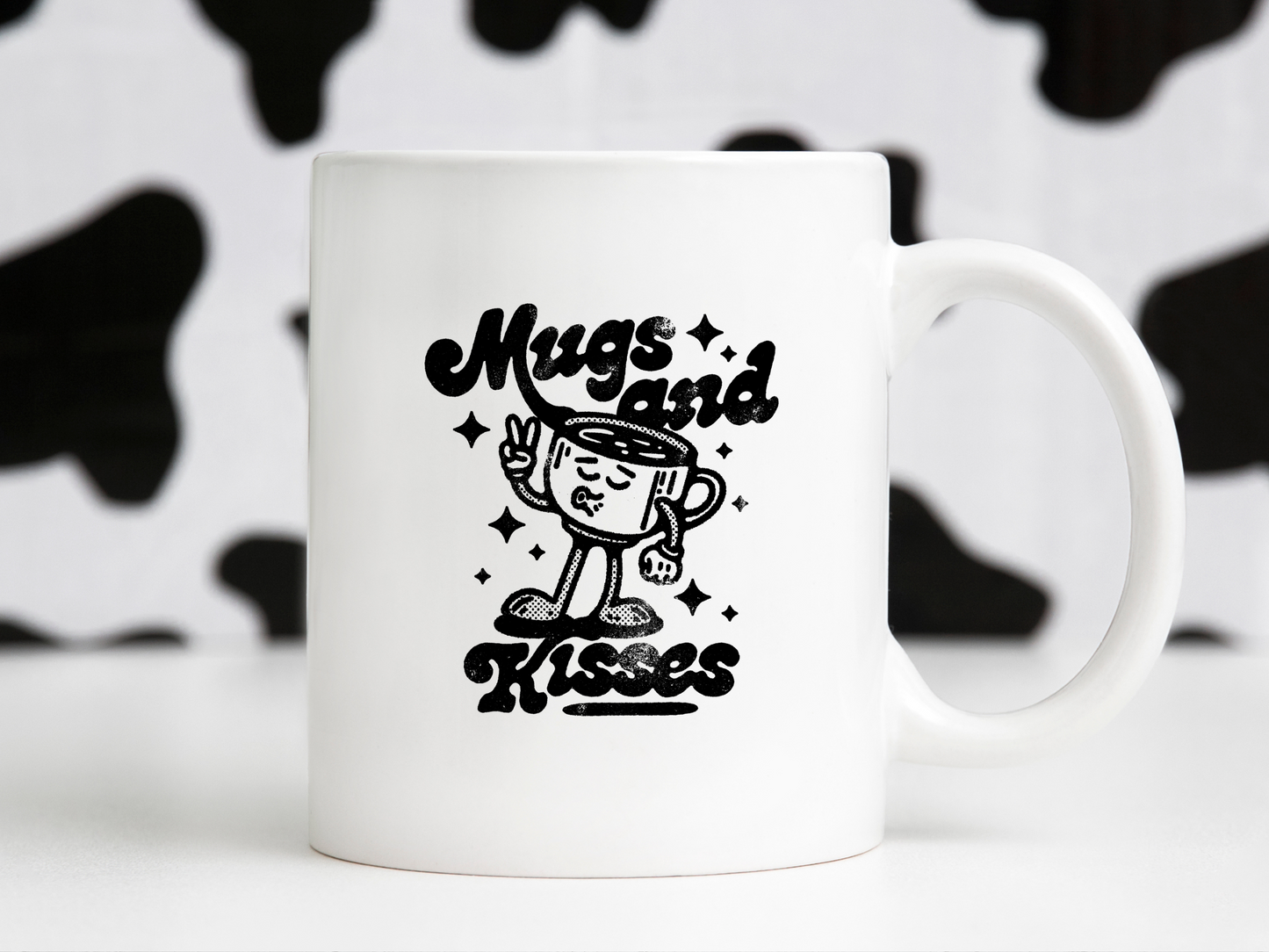 Mugs And Kisses Retro Groovy Cartoon Mascot Sublimation Graphic Design | Instant Download | Png Zip File | Clipart Circuit Print Transfer Cut File