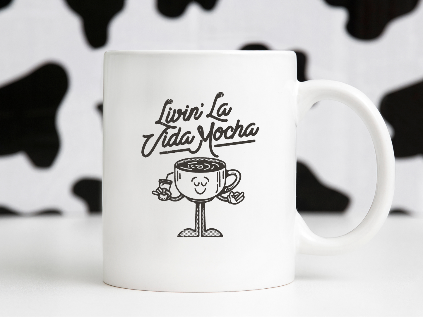 Livin’ Da Vida Mocha Retro Groovy Cartoon Mascot Sublimation Graphic Design | Instant Download | Png Zip File | Clipart Circuit Print Transfer Cut File