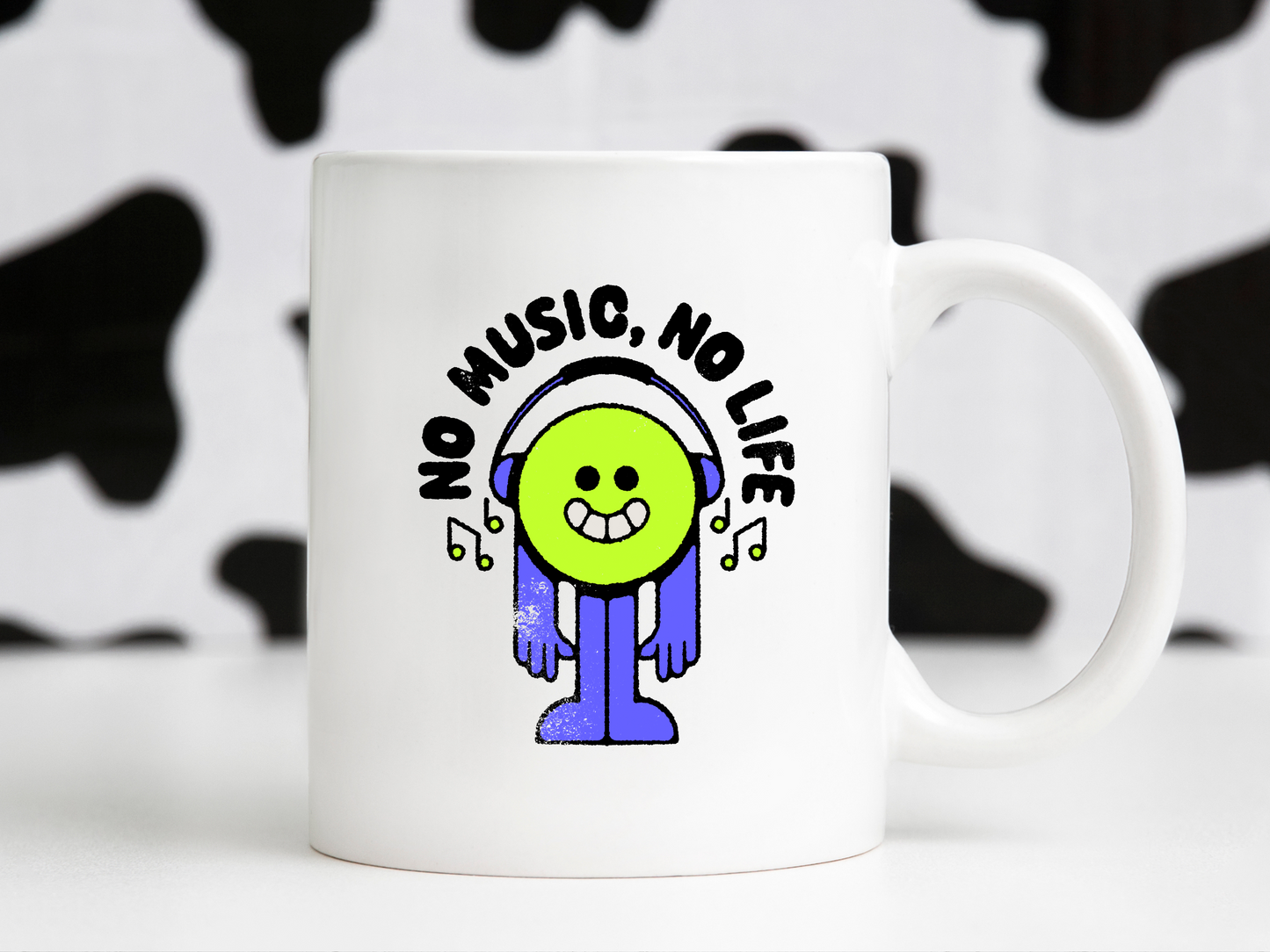 No Music, No Life Retro Groovy Cartoon Mascot Sublimation Graphic Design | Instant Download | Png Zip File | Clipart Circuit Print Transfer Cut File