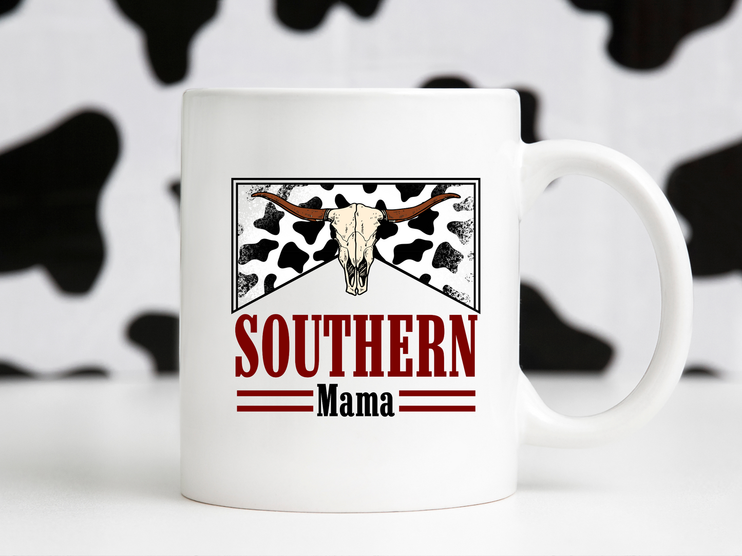 Southern Mama Western Cow Print Cigarette Box Skull Sublimation Graphic Design | Instant Download | Png Zip File | Clipart Circuit Print Transfer Cut File