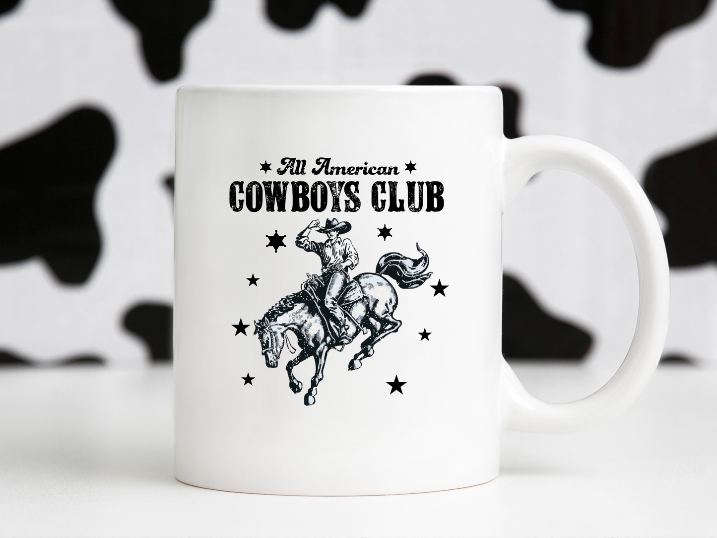 All American Cowboys Club Vintage Western Country Rodeo Bucking Horse Sublimation Graphic Design | Instant Download | Png Zip File | Clipart Circuit Print Transfer Cut File