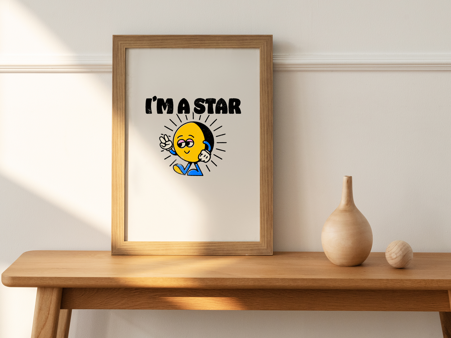 I’m A Star Retro Groovy Cartoon Stoner Sublimation Graphic Design | Instant Download | Png Zip File | Clipart Circuit Print Transfer Cut File