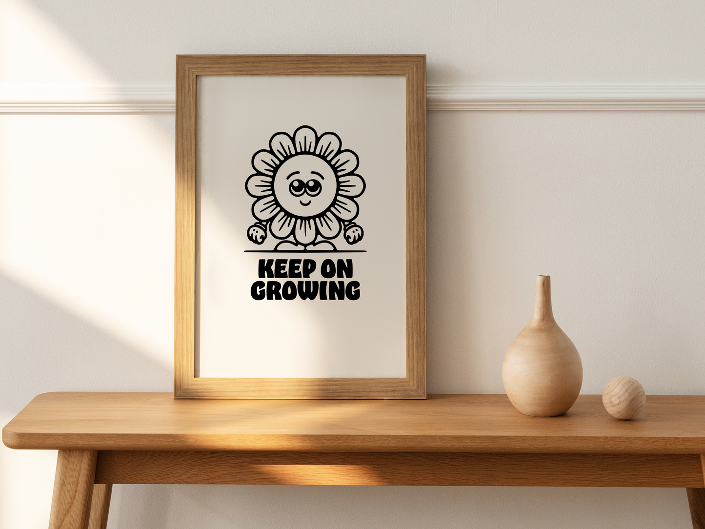 Keep On Growing Flower Cartoon Mascot Retro Groovy Sublimation Graphic Design | Instant Download | Png Zip File | Clipart Circuit Print Transfer Cut File