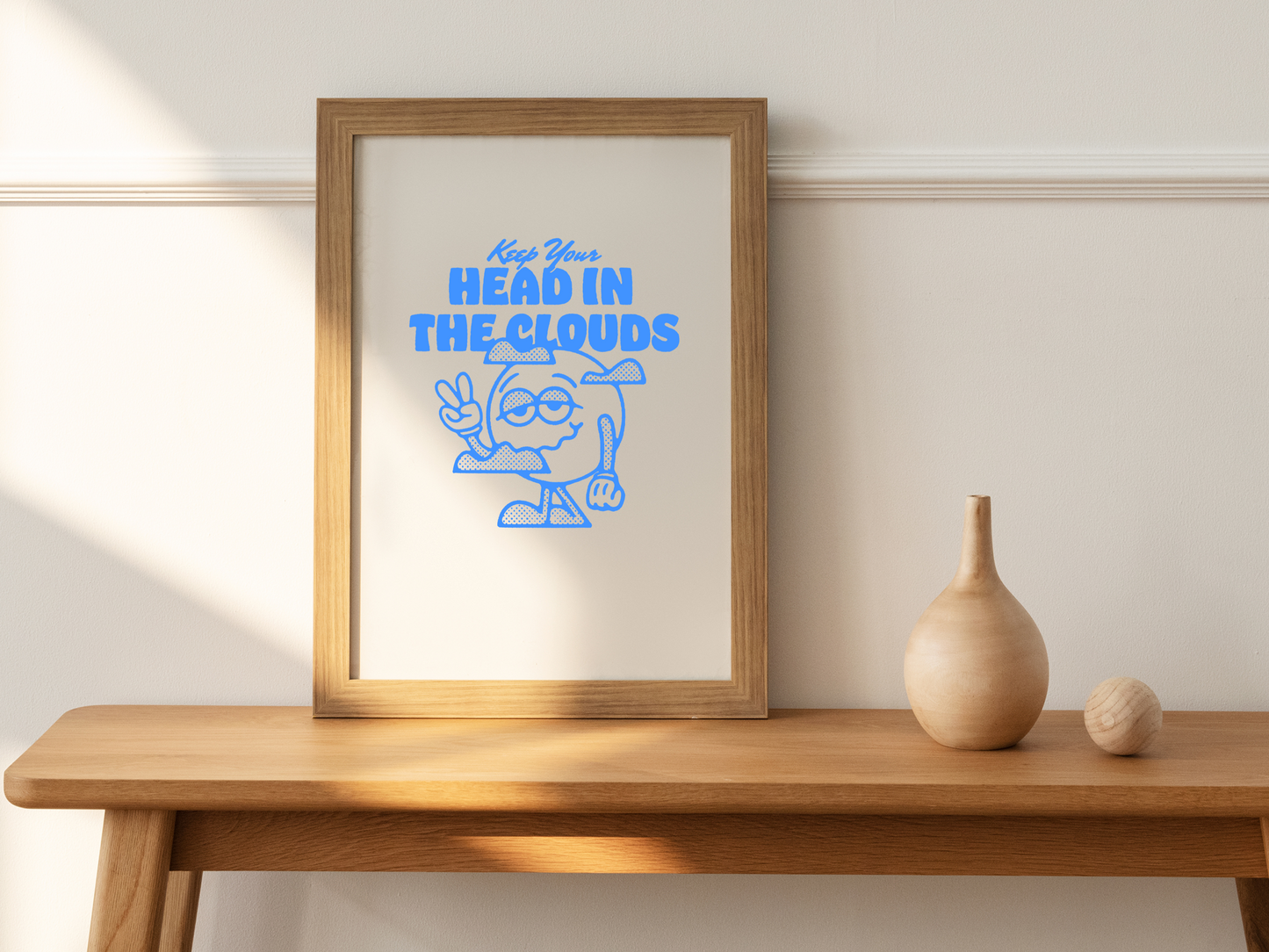 Keep Your Head In The Clouds Stoner Retro Groovy Cartoon Mascot Sublimation Graphic Design | Instant Download | Png Zip File | Clipart Circuit Print Transfer Cut File