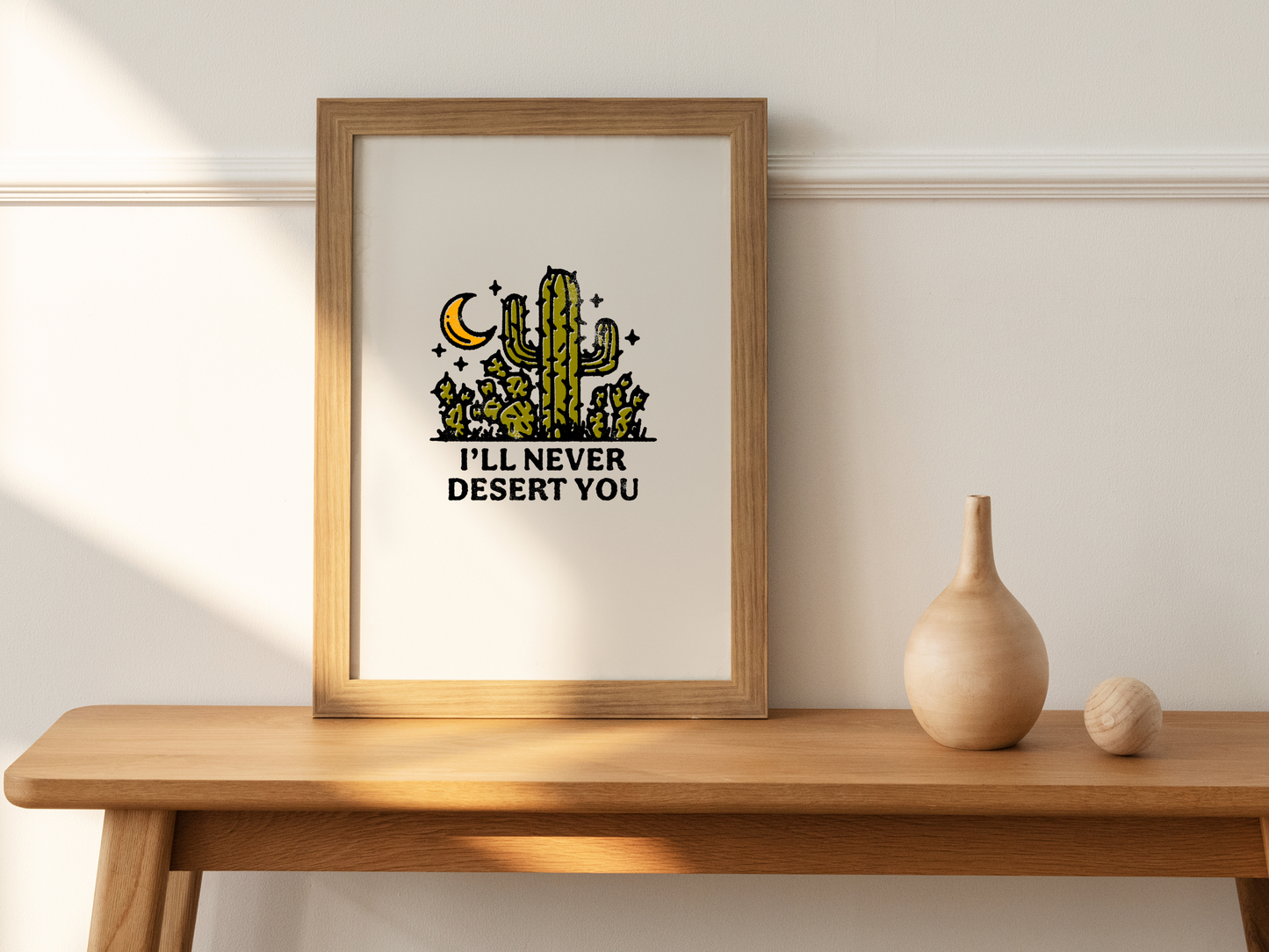 I’ll Never Desert You Cactus Plant Wilderness Lover Retro Groovy Sublimation Graphic Design | Instant Download | Png Zip File | Clipart Circuit Print Transfer Cut File