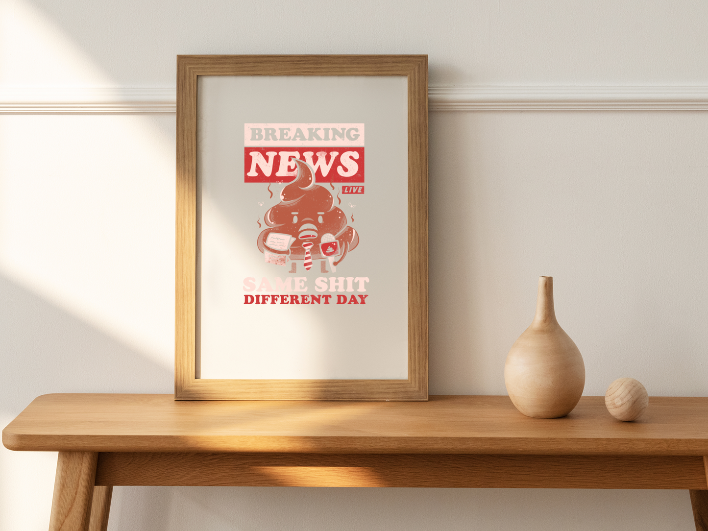 Breaking News Live Same Shit Different Day Retro Vintage Mascot News Anchor Sublimation Silhouette Graphic Design | Instant Download | Png Zip File | Clipart Circuit Print Transfer Cut File