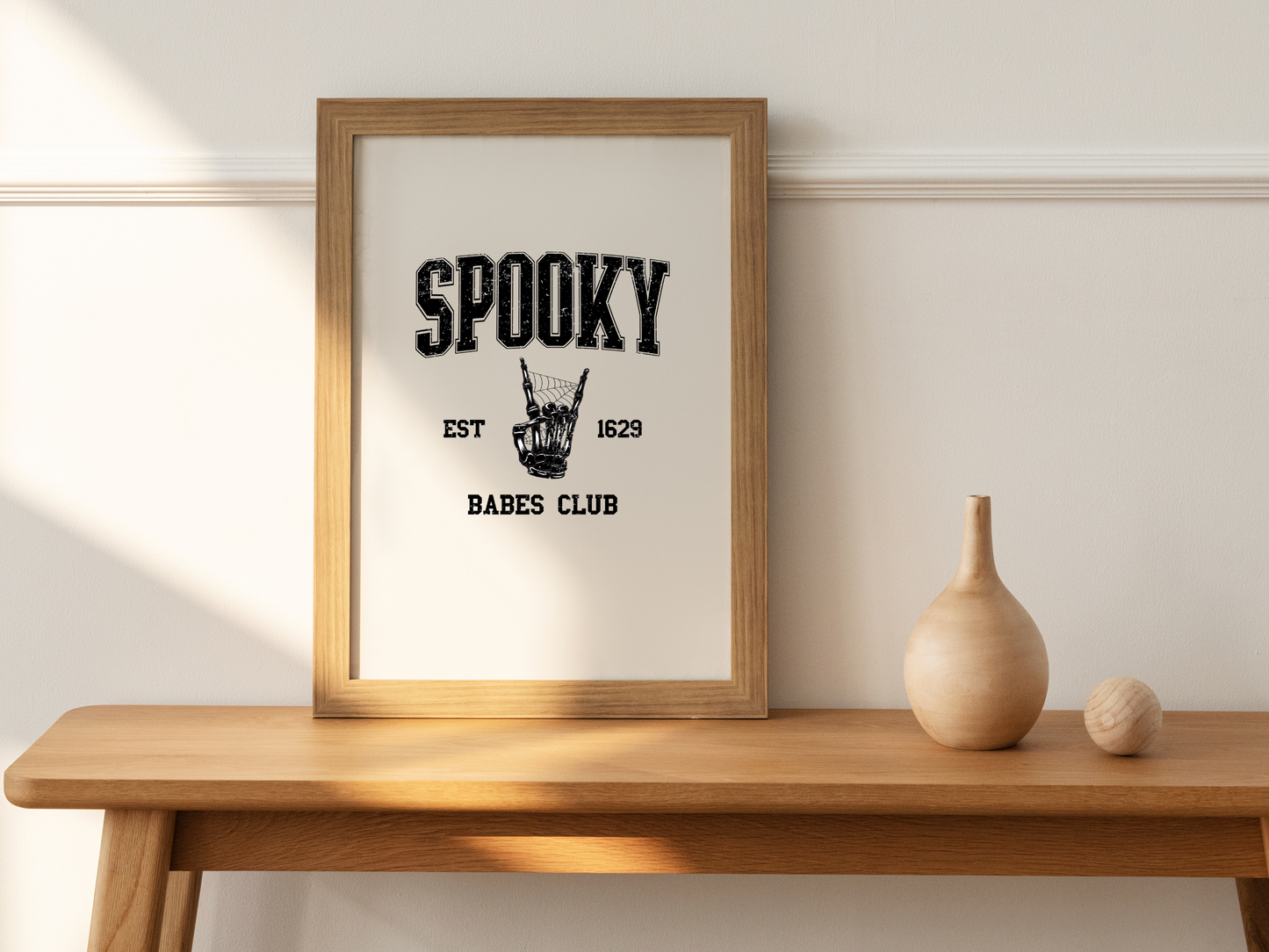 Spooky Babes Club Est 1629 Retro Vintage Scary Halloween College Varsity Skeleton Sublimation Silhouette Graphic Design | Instant Download | Png Zip File | Clipart Circuit Print Transfer Cut File