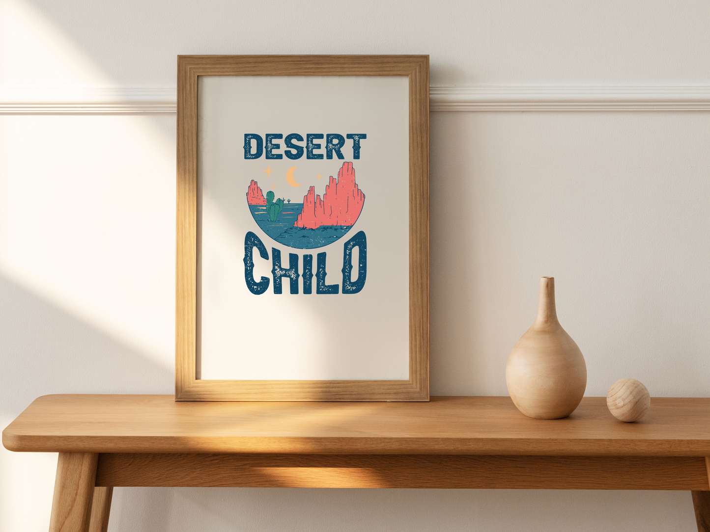 Desert Child Retro Western Cowboy Country Landscape Sublimation Graphic Design | Instant Download | Png Zip File | Clipart Circuit Print Transfer Cut File