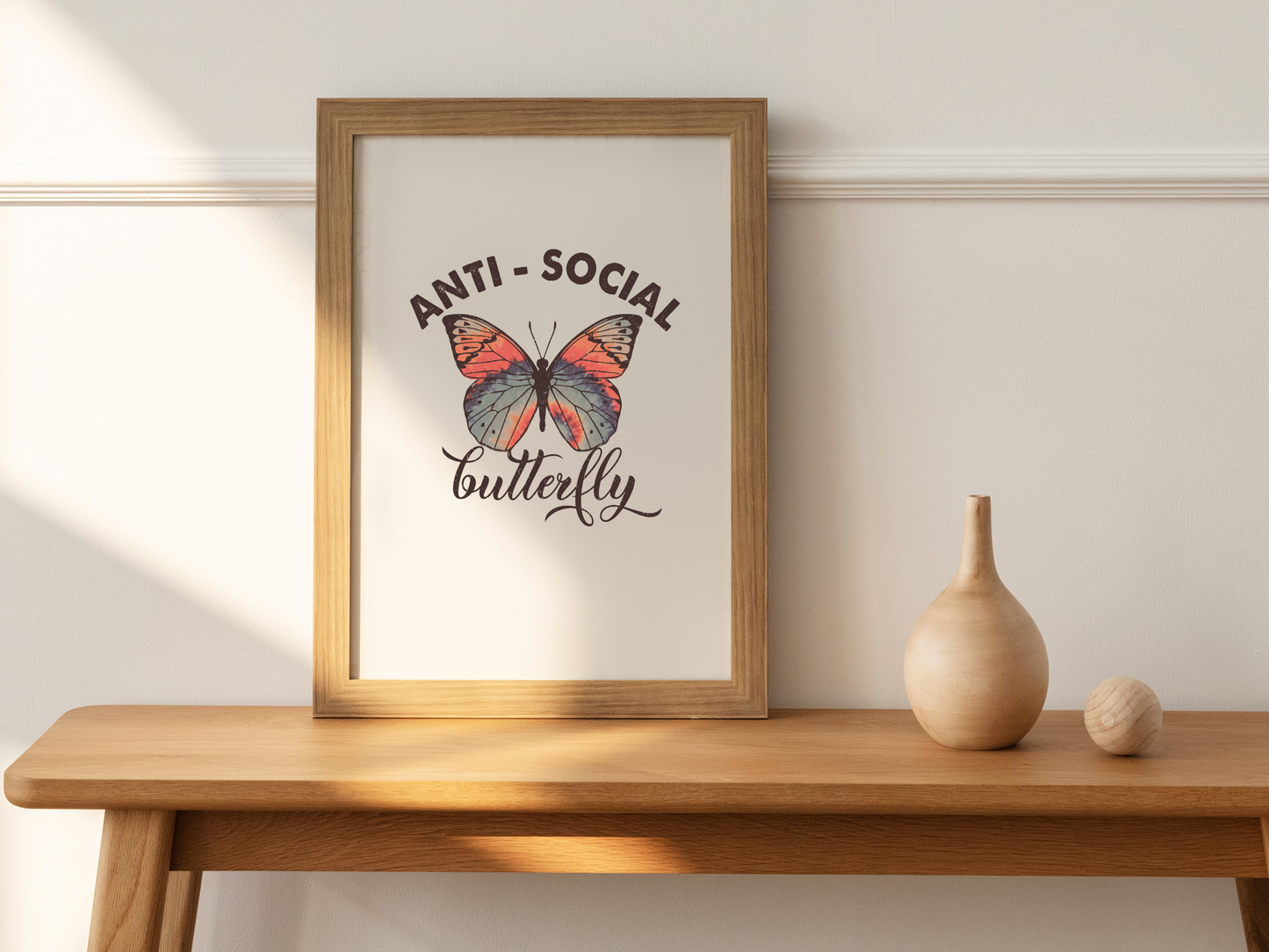 Anti-Social Butterfly Retro Vintage Tie Dye Self Love Sublimation Silhouette Graphic Design | Instant Download | Png Zip File | Clipart Circuit Print Transfer Cut File