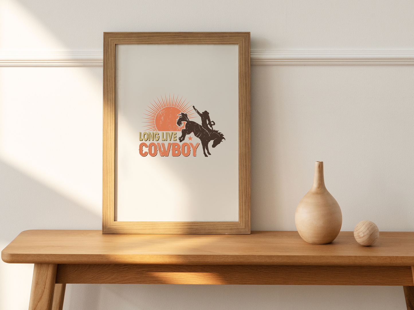 Long Live Cowboy Retro Western Desert Bucking Horse Sunset Sublimation Graphic Design | Instant Download | Png Zip File | Clipart Circuit Print Transfer Cut File