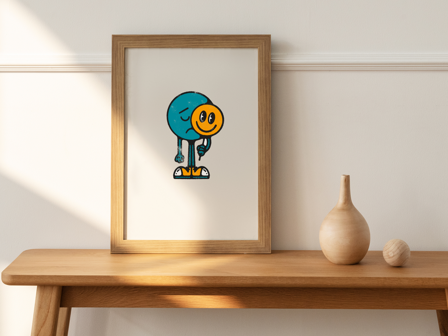 Happy Sad Mask Retro Groovy Cartoon Mascot Sublimation Graphic Design | Instant Download | Png Zip File | Clipart Circuit Print Transfer Cut File