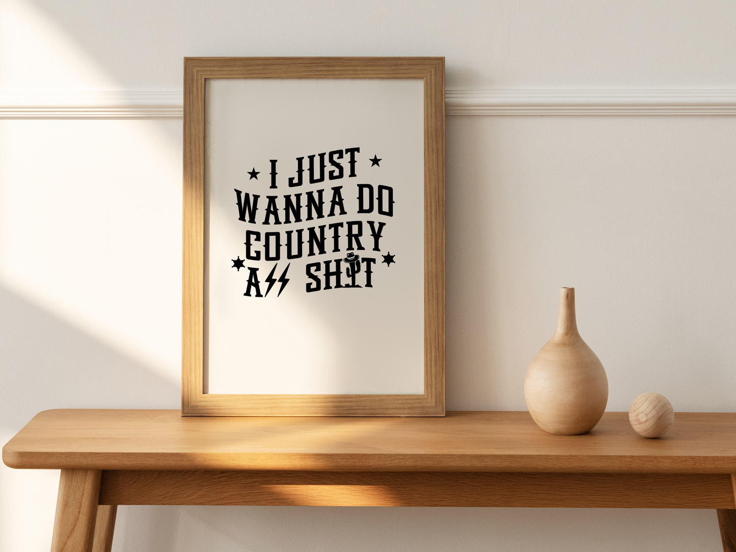 I Just Wanna Do Country Ass Shit Western Cowboy Retro Sublimation Graphic Design | Instant Download | Png Zip File | Clipart Circuit Print Transfer Cut File